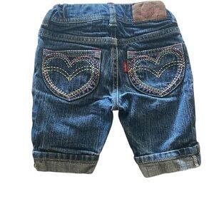 Levi's Y2K Pedal Pushers Heart Stitching